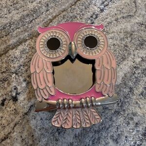 Bath & Body Works Pink and Silver Owl Visor Clip